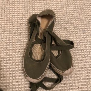 J. Crew Green Espadrilles